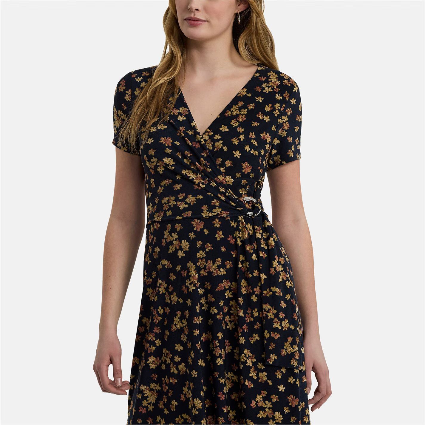 Lauren Ralph Lauren o1g2r1mq0825 Karlee Midi Dress in Multicolor Size XS / US 0-2 / IT 36-38 - 2 Thumbnail