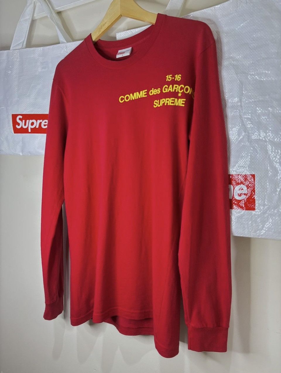 トップス Supreme Comme Des Garcons Long SleeveTee Comme des Garçons SHIRT x Supreme 2015 Long Sleeve T-Shirt