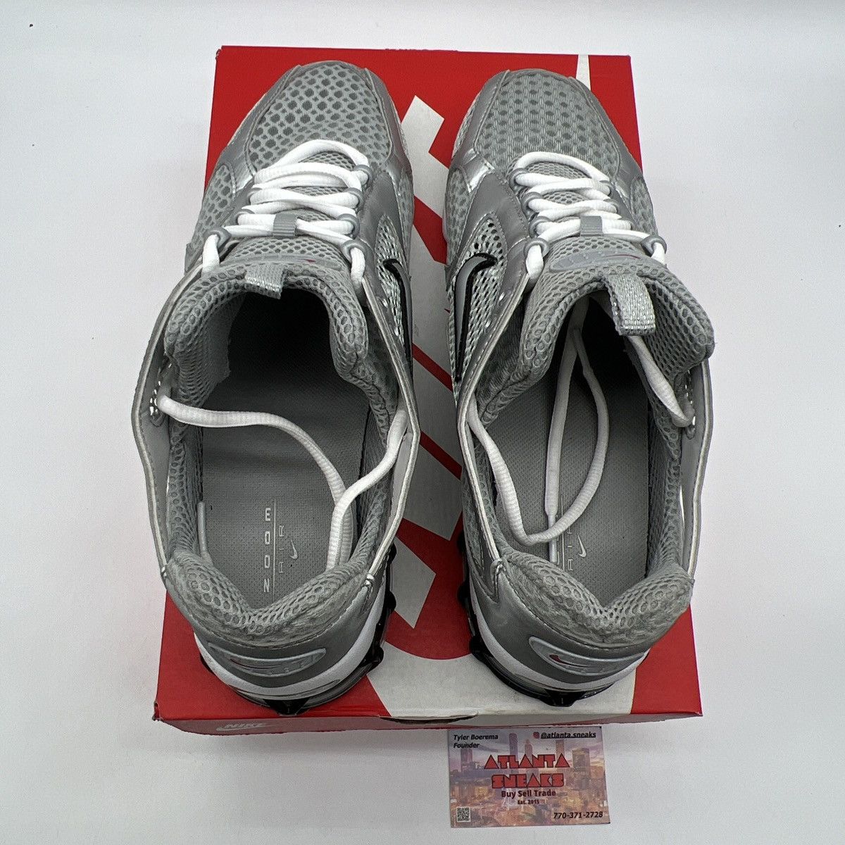Nike Zoom spiridon caged 2 metallic silver Size US 11 / EU 44 - 7 Thumbnail