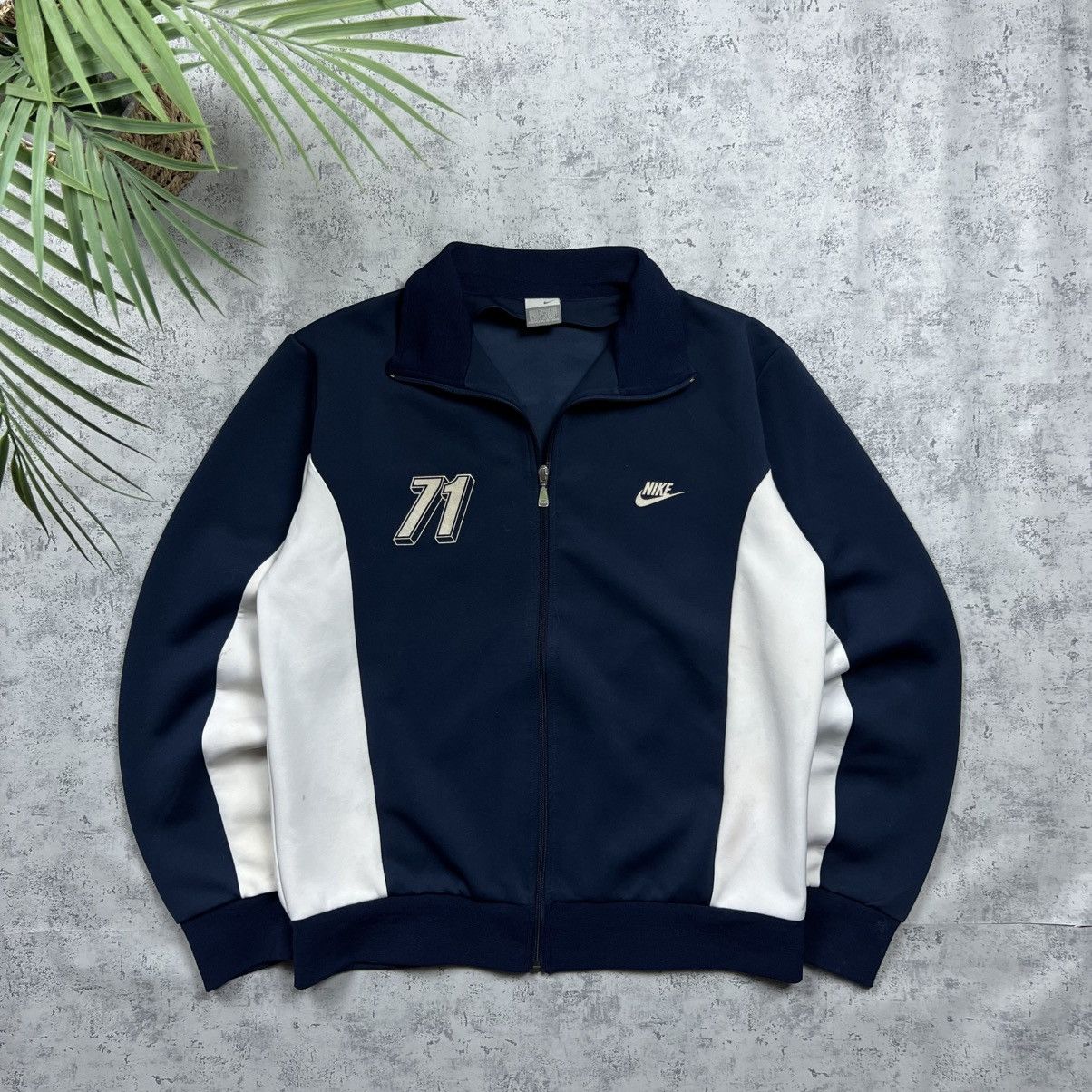 Nike 90s NIKE ATHLETIC VINTAGE Y2K ZIP UP TRACK RETRO JACKET Size US L / EU 52-54 / 3 - 2 Thumbnail
