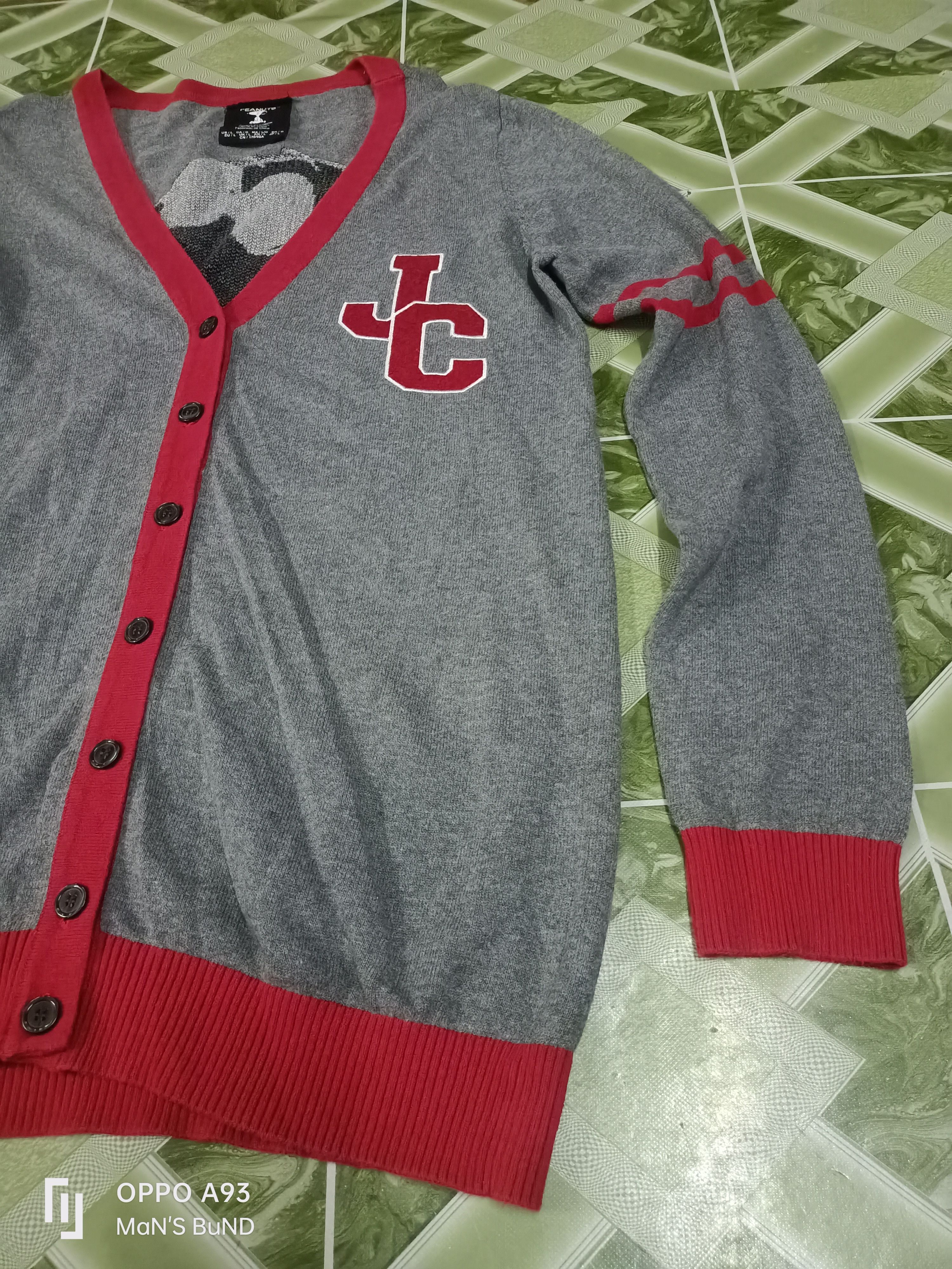 Peanuts × Vintage Vintage Cardigan Peanuts JOE COOL Size L / US 10 / IT 46 - 2 Thumbnail