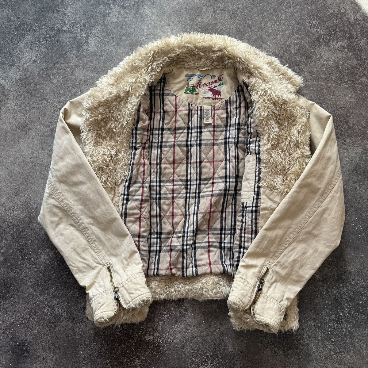 Abercrombie & Fitch Abercrombie & Fitch Vintage Y2K Faux Fur Details Jacket Size L / US 10 / IT 46 - 3 Thumbnail