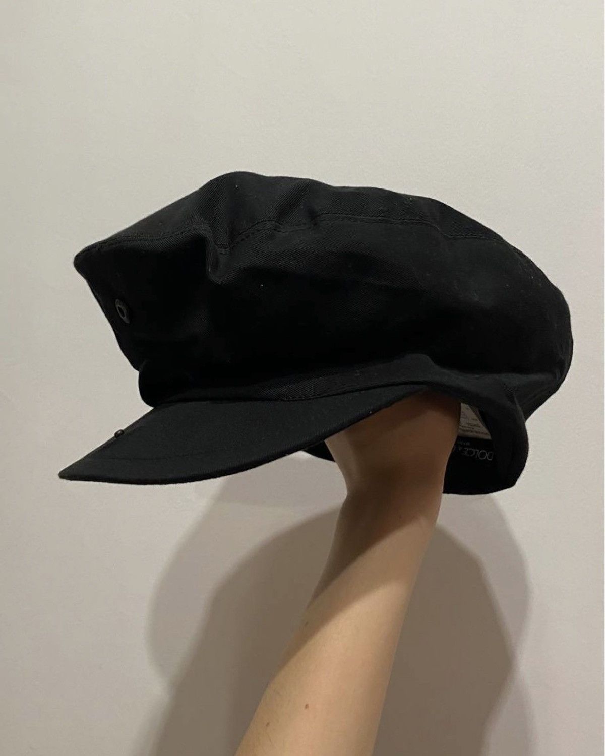 Dolce & Gabbana DOLCE & GABBANA SS 2003 Newsboy Cap Hat Leopard Lining Black Size ONE SIZE - 3 Thumbnail