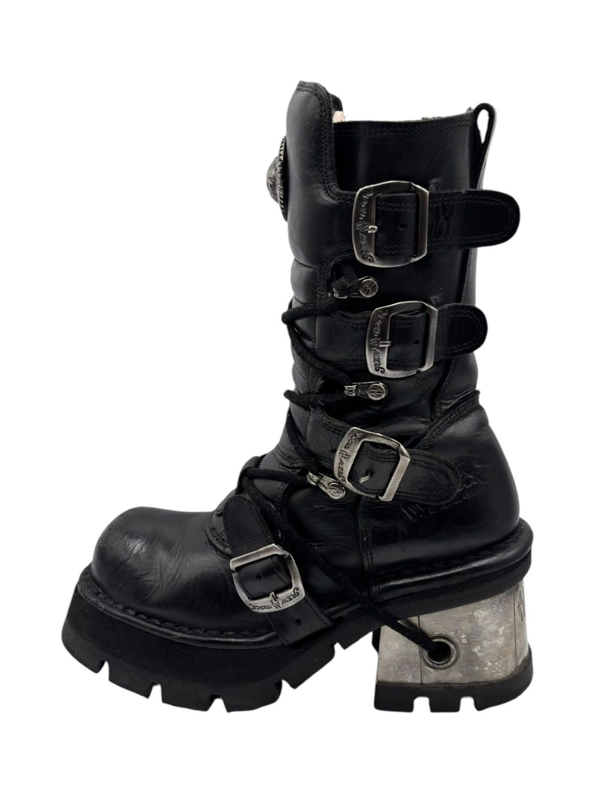 New Rock Vintage New Rock raised heel leather boots Size 37 Size US 7 / IT 37 - 8 Thumbnail