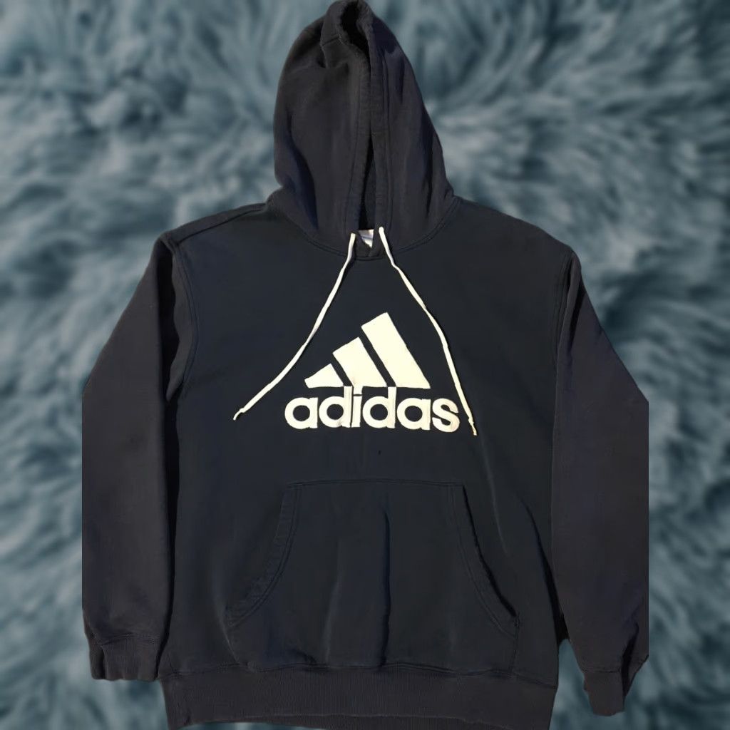 Adidas VINTAGE Adidas Big Logo Hoodie Shirt Mens L Blue 90s Grunge Distressed Pullover Sports Track & Field Basketball Skate Surf Casual Size US L / EU 52-54 / 3 - 1 Thumbnail