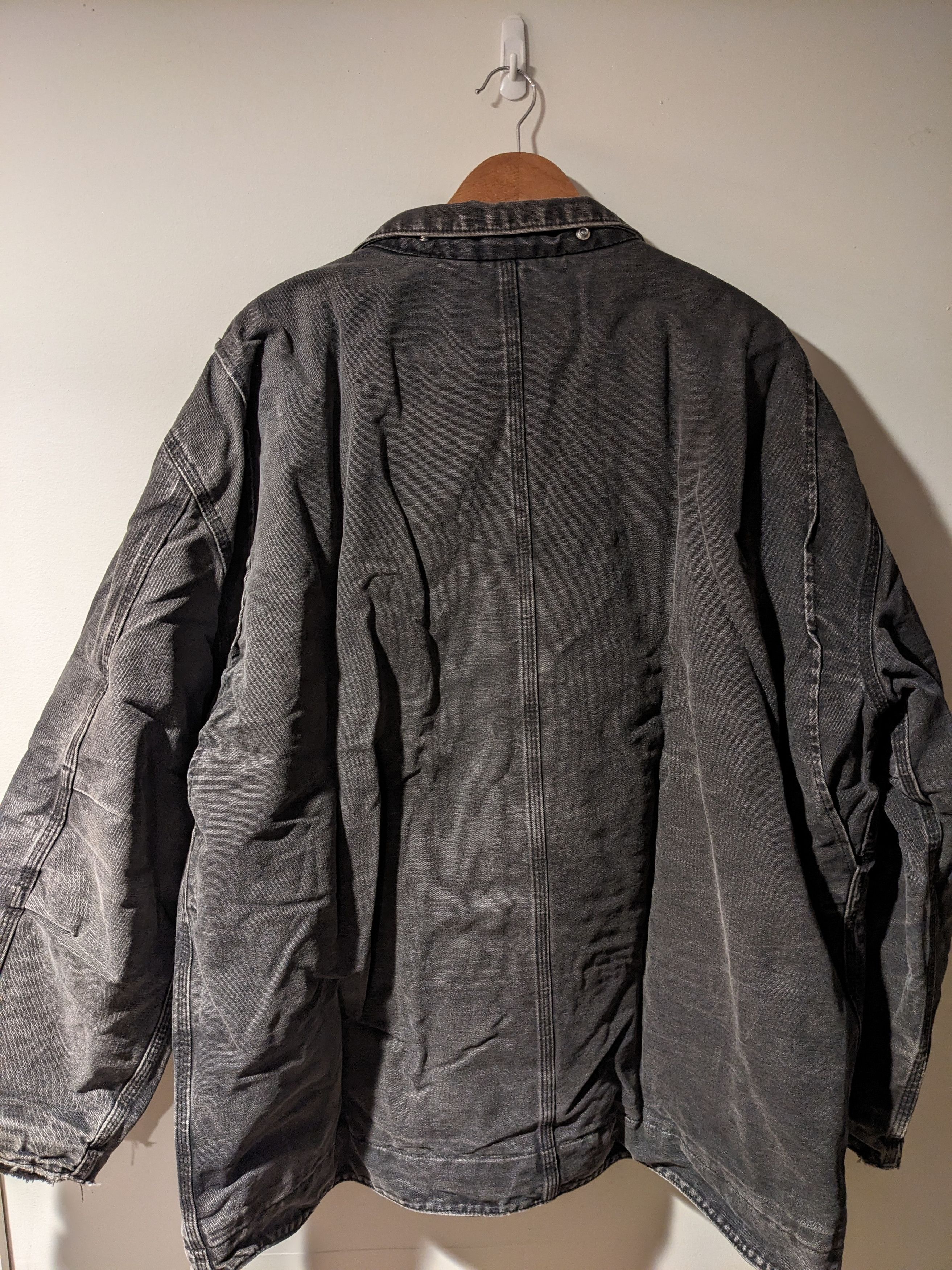 Carhartt × Vintage Vintage Carhartt C81 Washed Duck Sherpa Lined Field Jacket Size US XXL / EU 58 / 5 - 13 Thumbnail