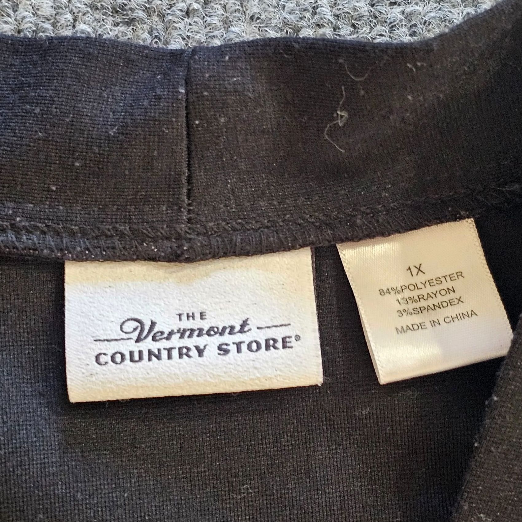 Vintage Vermont Country Store Cardigan Womens 1X Black Open Front Long Sleeve Pocket Sweater Cardigan Womens Black 1X Ladles Size XL / US 12-14 / IT 48-50 - 3 Thumbnail
