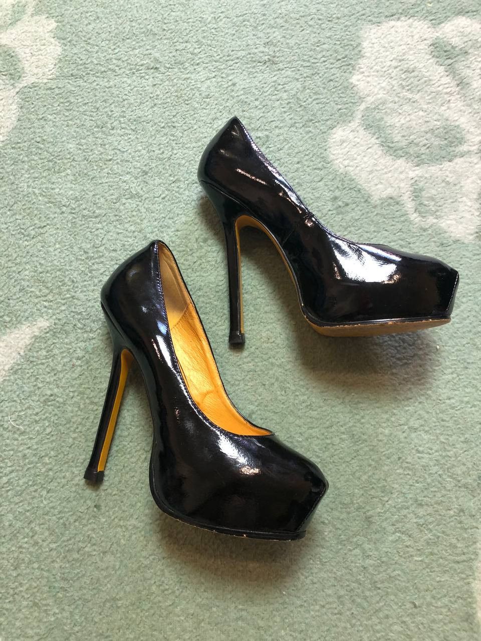 Yves Saint Laurent luxury Y2K Heels Vintage Yves Saint Laurent black Size US 7 / IT 37 - 6 Thumbnail