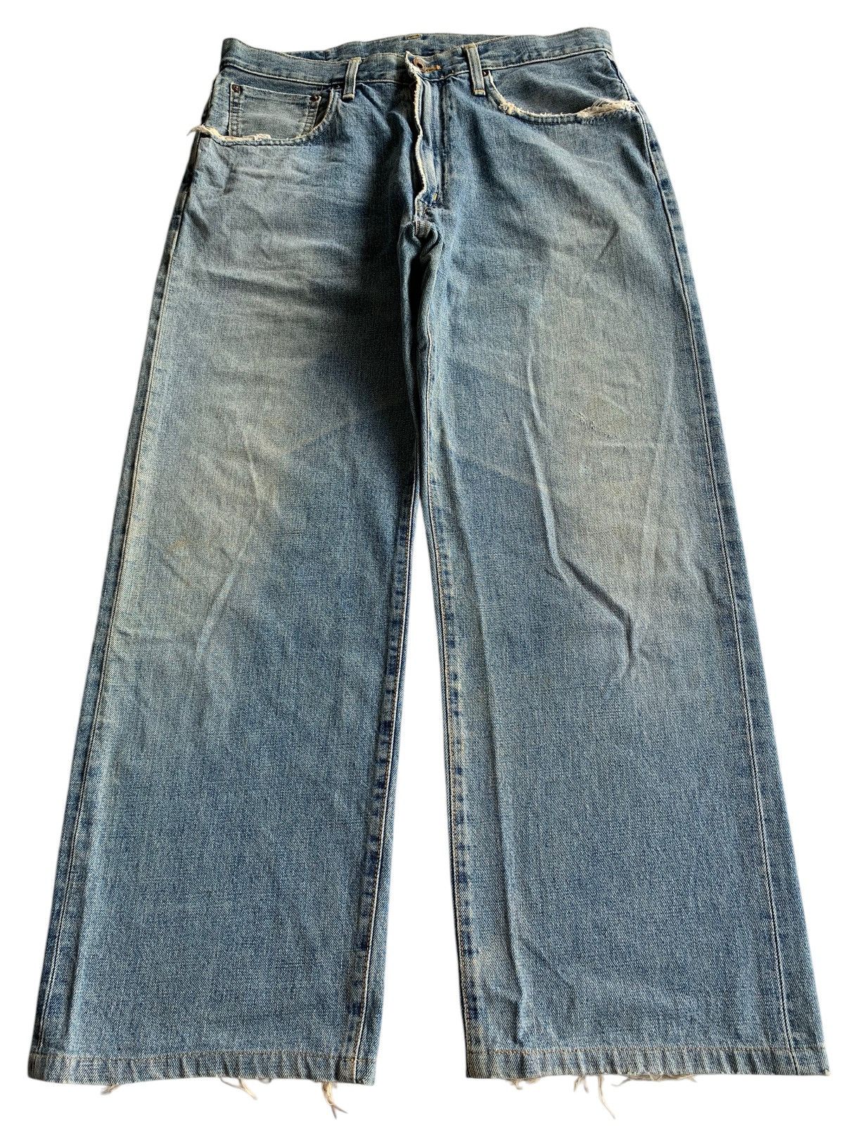Kapital VINTAGE EDWIN 505 BAGGY SELVEDGE FADED DISTRESSED DENIM Size US 33 - 3 Thumbnail
