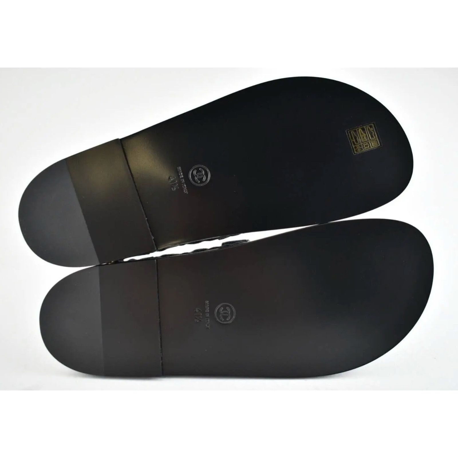 Chanel Chanel 21A Black Denim Graffiti CC Logo Mule Slide Strap Size US 11.5 / IT 41.5 - 12 Thumbnail