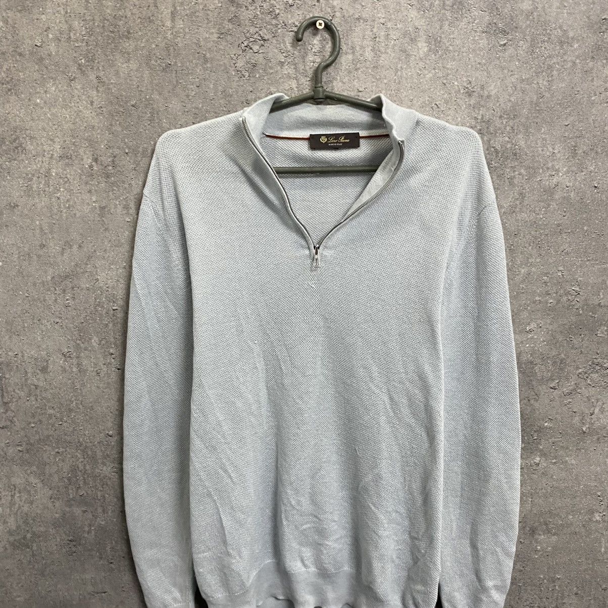 Loro Piana Loro Piana Cotton Quarter Zip Sweater Jumper Size US L / EU 52-54 / 3 - 4 Thumbnail
