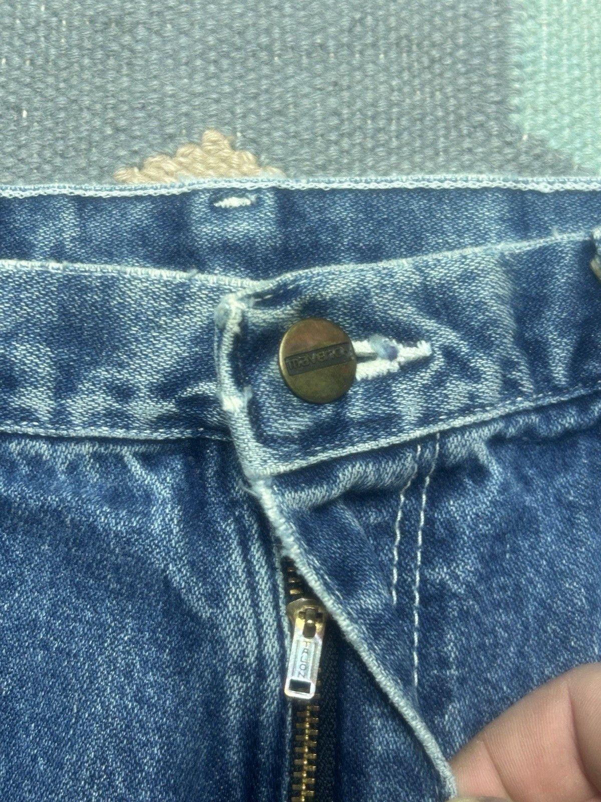 Vintage Vintage 70s Maverick jeans faded bootcut flare 16 31x34 Size 31" - 4 Thumbnail