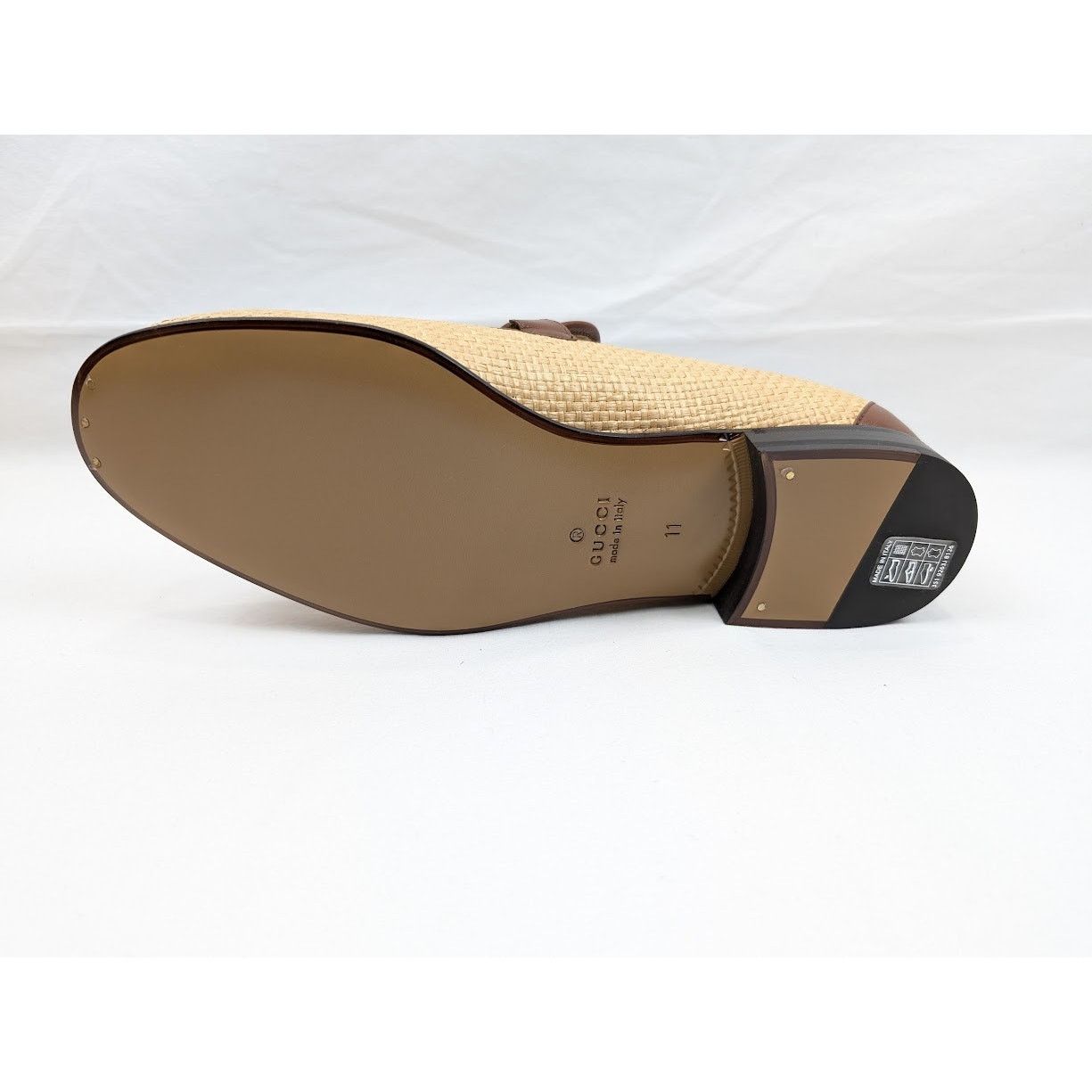 Gucci o1rshd1 Horsebit Buckle Loafers in Beige/Brown Size US 11.5 / EU 44-45 - 22 Thumbnail