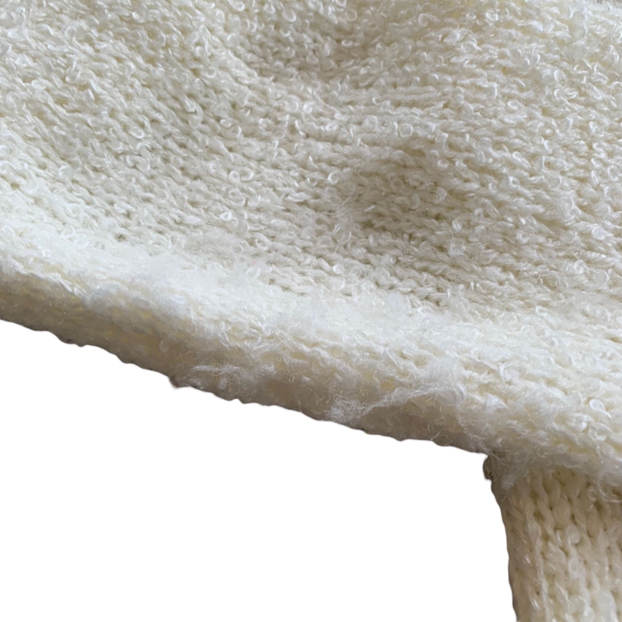 Vintage Vintage Thick Knit Cream Open Cardigan With Pockets M Size M / US 6-8 / IT 42-44 - 3 Thumbnail