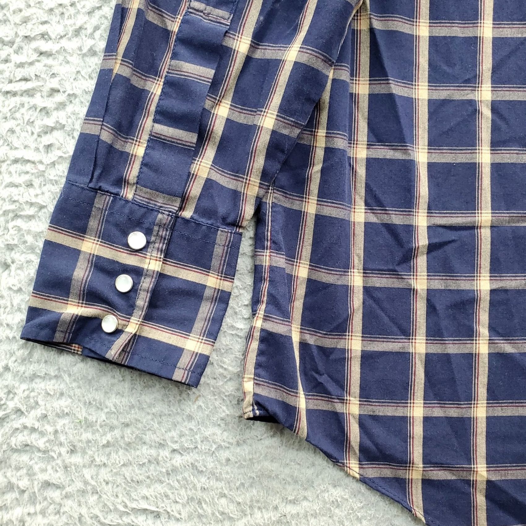Vintage Plains Western Wear Shirt Mens M Multi Plaid Long Sleeve Button-Down Pearl Snap Size US M / EU 48-50 / 2 - 8 Thumbnail