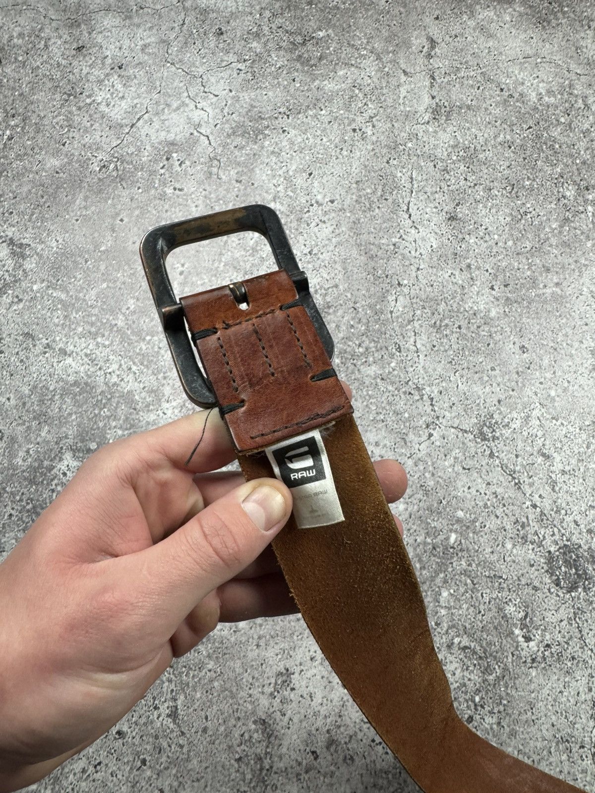 G-Star Vintage G Star Japanesse Leather Belt Very Rare Brown Gold Size ONE SIZE - 13 Thumbnail