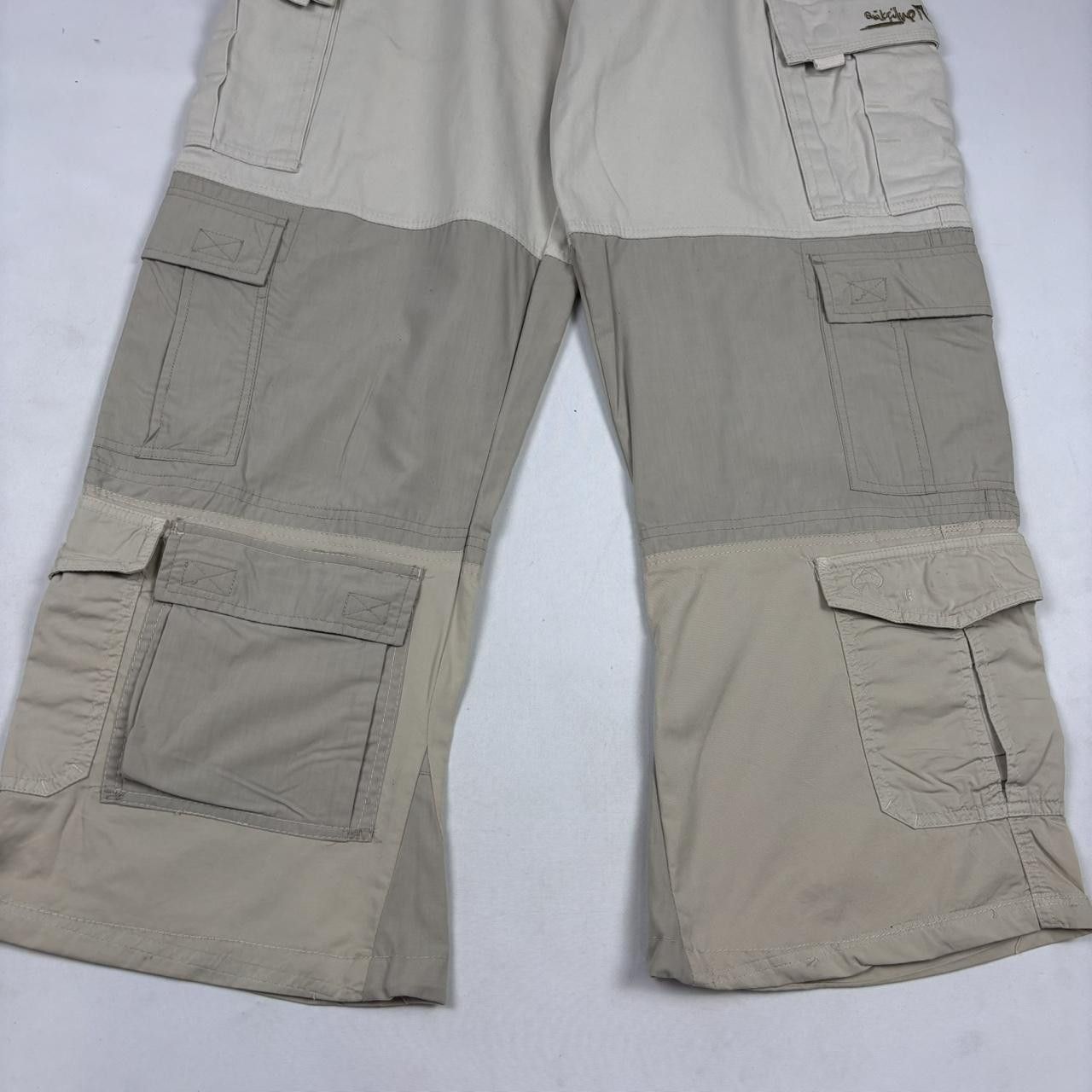 Japanese Brand × Vintage Custom 1:1 gradient flared cargo pants Size US 35 - 2 Thumbnail