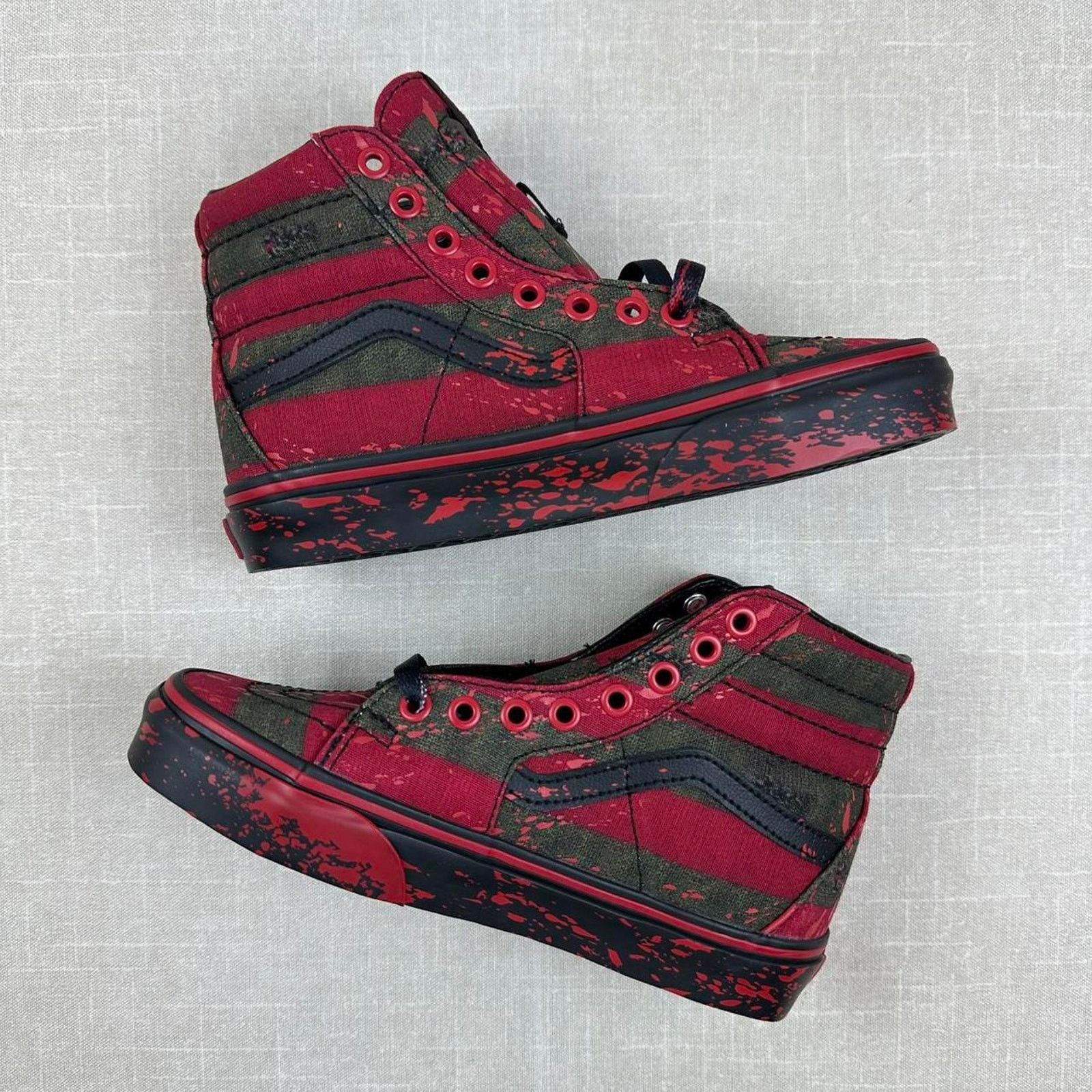 Vans 2021 Vans x Nightmare on Elm Street Sk8-Hi "Freddy Krueger" Size US 5 / IT 35 - 4 Thumbnail