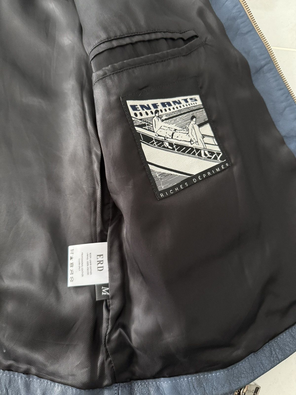 Enfants Riches Deprimes Enfants Riches Deprimes Blue Bull Woman Leather Jacket Sz.M Size US M / EU 48-50 / 2 - 11 Thumbnail