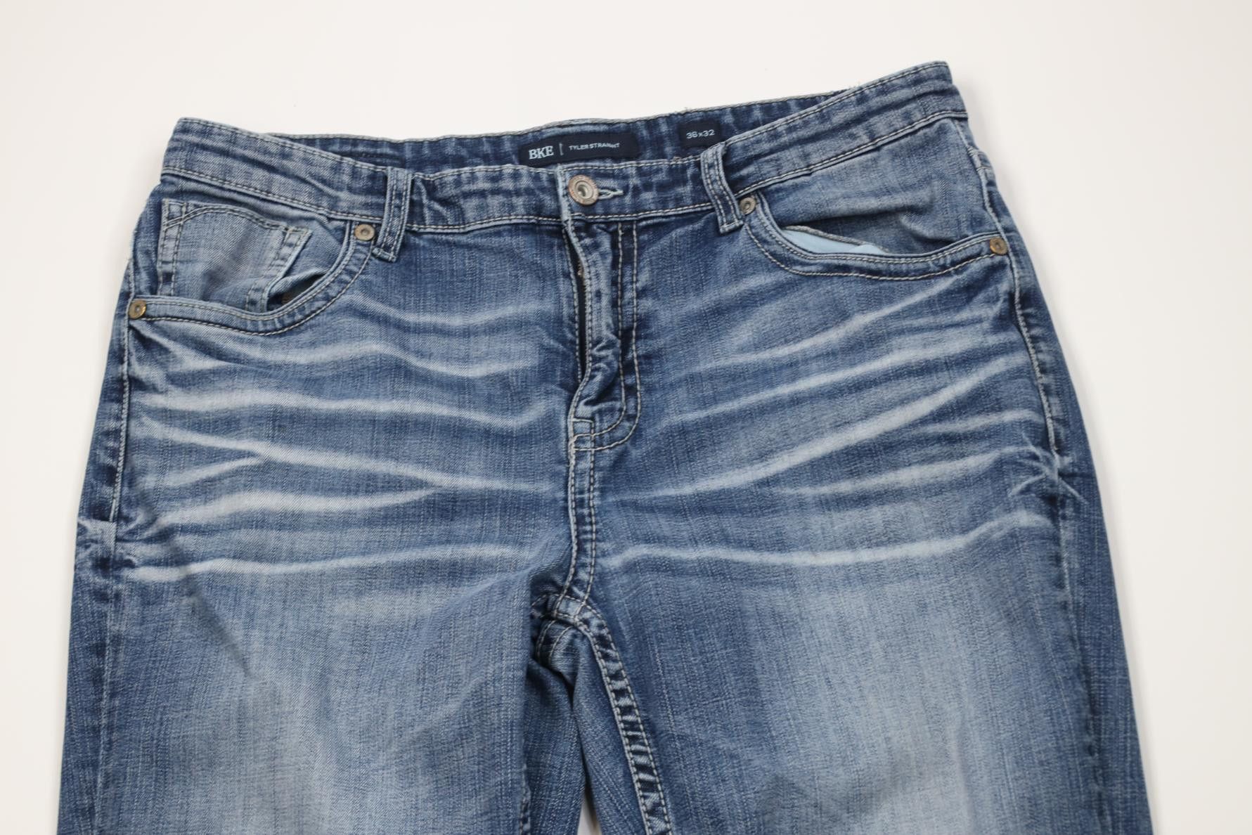 Vintage Buckle BKE Thick Stitch Tyler Straight Leg Denim Jeans Size US 36 / EU 52 - 2 Thumbnail