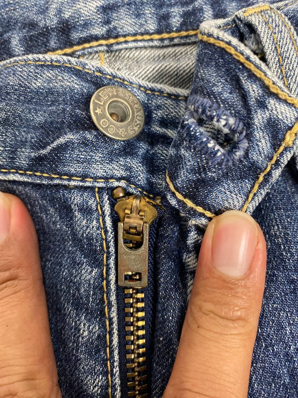 Levi's vintage levis 502 distressed rework denim nice design Size US 32 / EU 48 - 13 Thumbnail