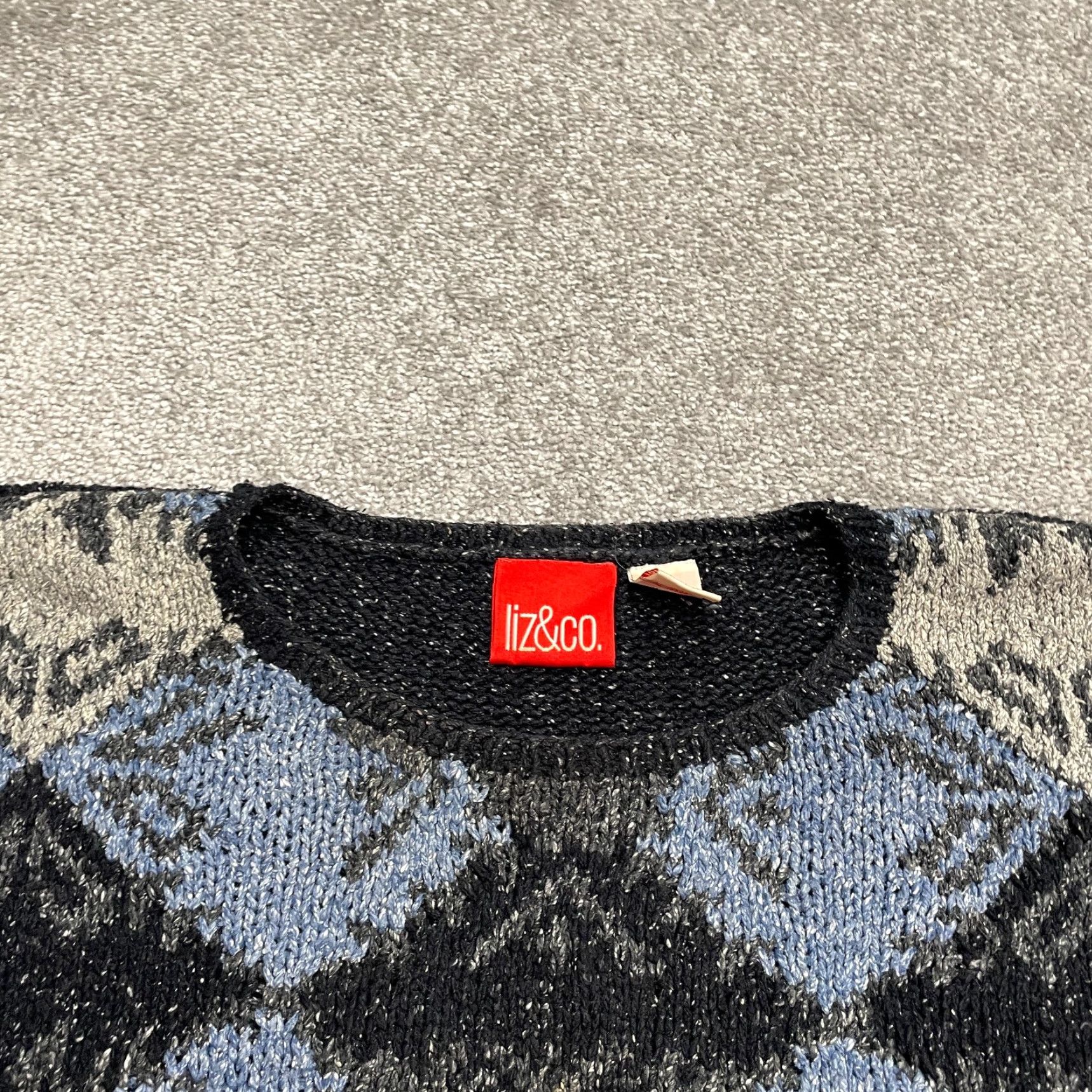 CO LIZ & CO 90s Fair Isle Silk Blend Pullover Sweater Women Small Multicolor Retro Size S / US 4 / IT 40 - 6 Thumbnail