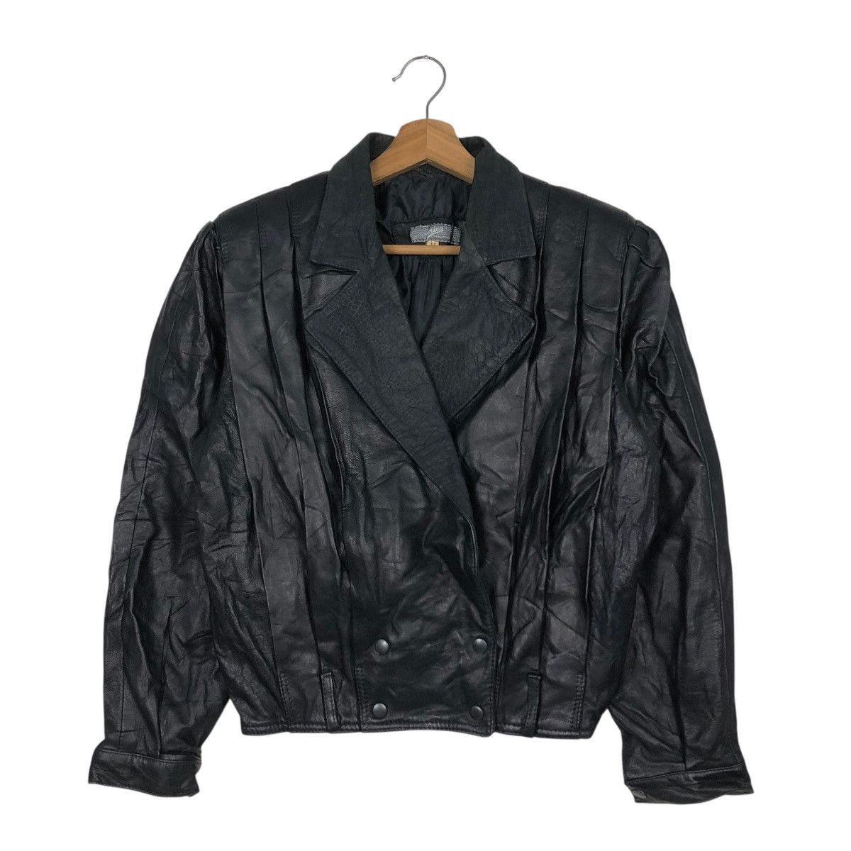 Vera Pelle 🔥VINTAGE CROPPED BIKER LEATHER JACKET AMICA VERA PELLE Size US M / EU 48-50 / 2 - 3 Thumbnail