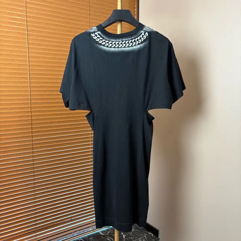 Givenchy Givenchy Black Cotton Short Sleeve Dress 0089 Size M / US 6-8 / IT 42-44 - 1 Thumbnail