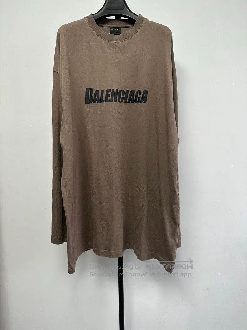 Balenciaga Balenciaga Casual Loose Letter Printed Long Sleeve T-Shirt Size US L / EU 52-54 / 3 - 1 Thumbnail