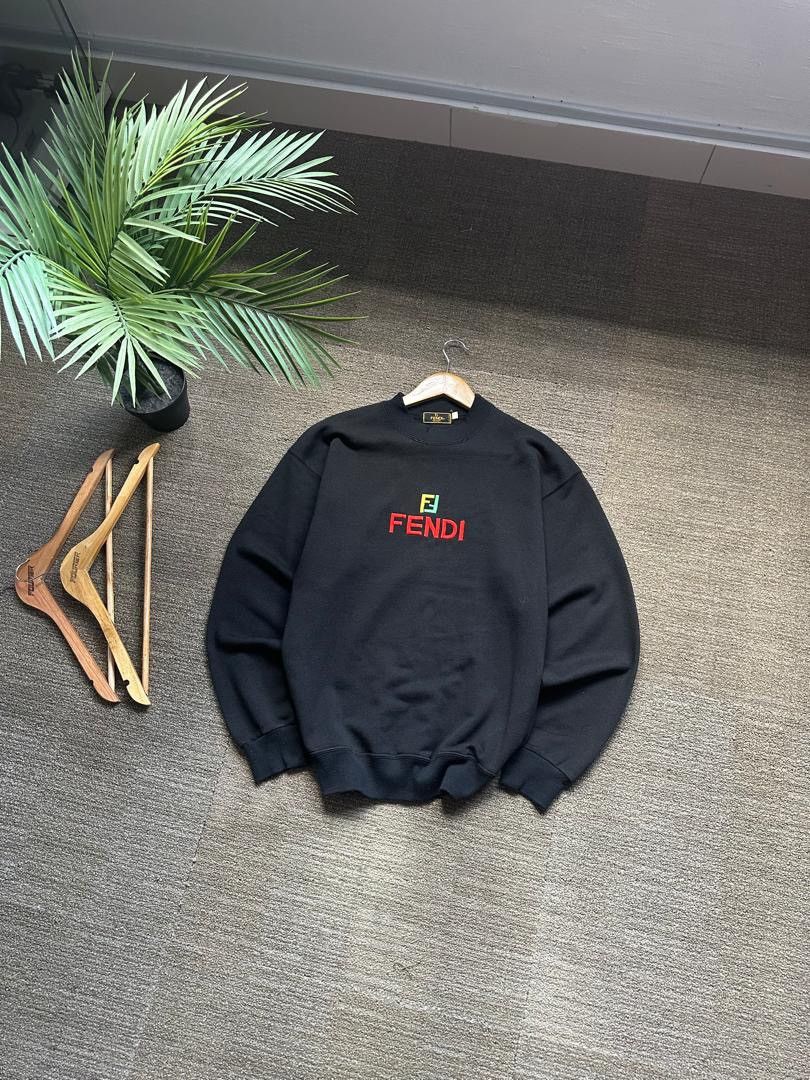 Designer × Fendi × Vintage VINTAGE FENDI EMBROIDERY LOGO SWEATSHIRT Size US M / EU 48-50 / 2 - 1 Thumbnail