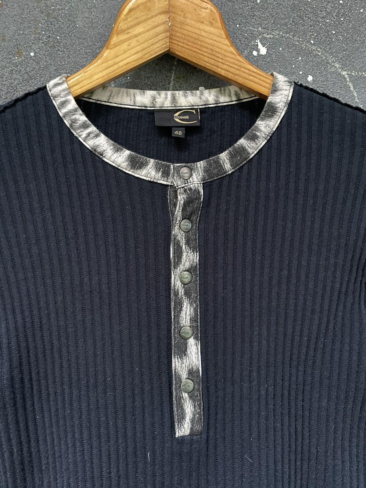 Just Cavalli × Roberto Cavalli Vintage Just Cavalli Archive Long Sleeve Leopard Black RARE Size M / US 6-8 / IT 42-44 - 3 Thumbnail