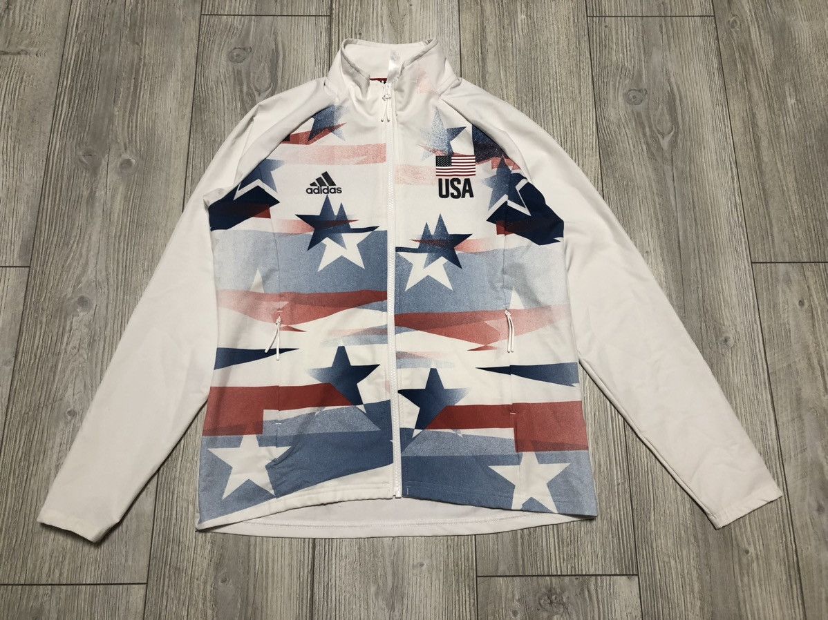 USA Olympics Adidas USA Volleyball Olympics Training Jacket FU0102 Women Size S / US 4 / IT 40 - 1 Thumbnail