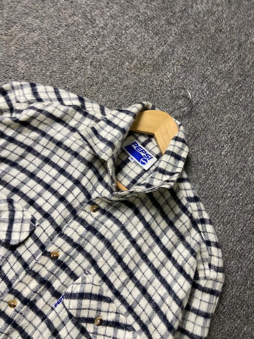 Pepsi Pepsi Brand Wool Checkered Flannel Up Shirts (191) Size US M / EU 48-50 / 2 - 7 Thumbnail
