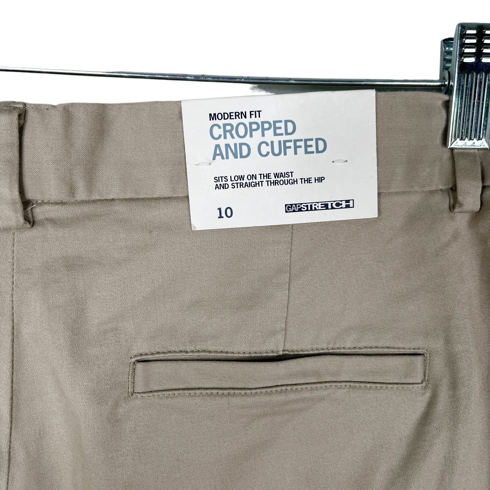 Gap Gap Capris Khaki 10 Modern Fit Cropped Cuffed Stretch New Size 32" / US 10 / IT 46 - 11 Thumbnail