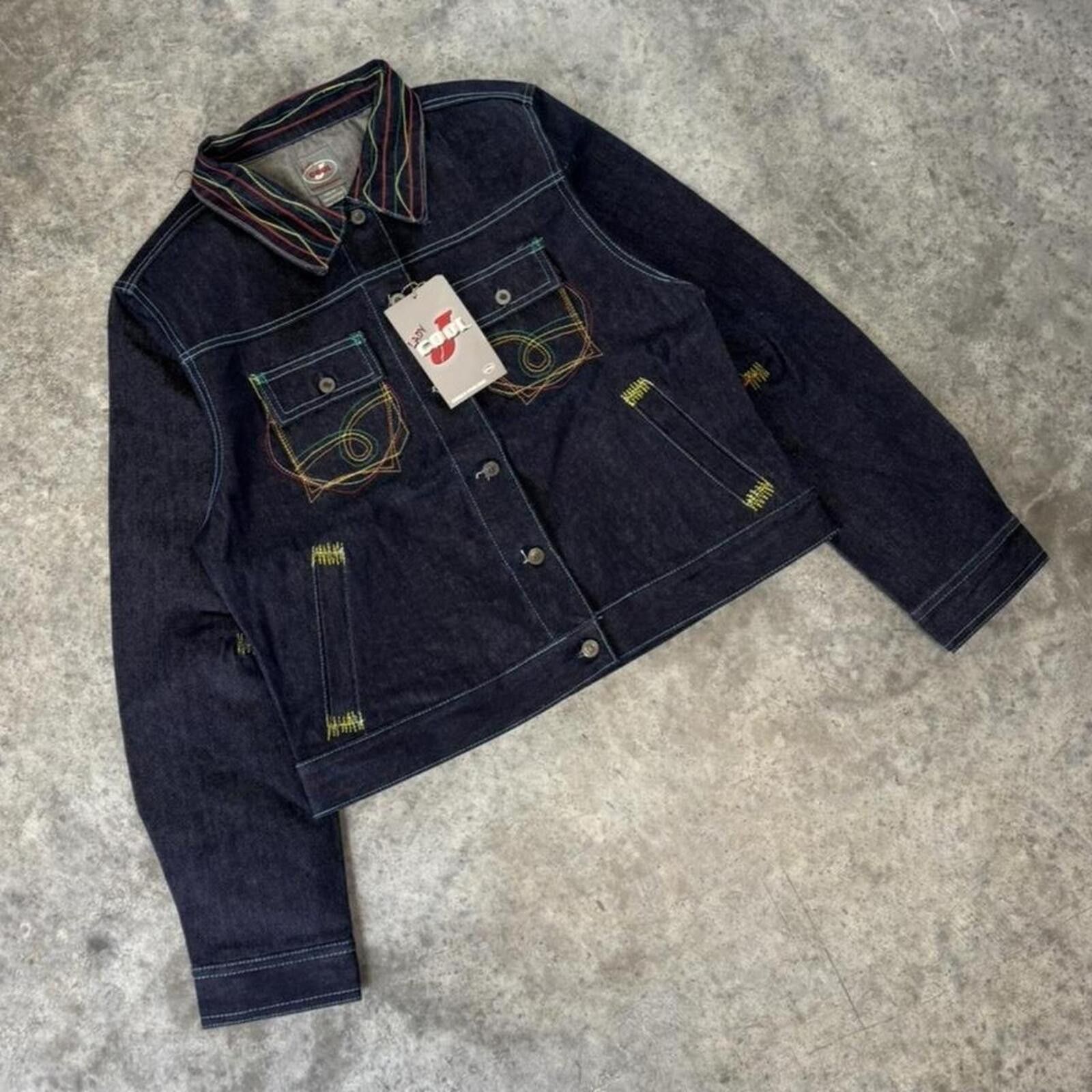 Affliction Y2K LL Cool J Baggy Streetwear Denim Jacket 2000s Size L / US 10 / IT 46 - 2 Thumbnail