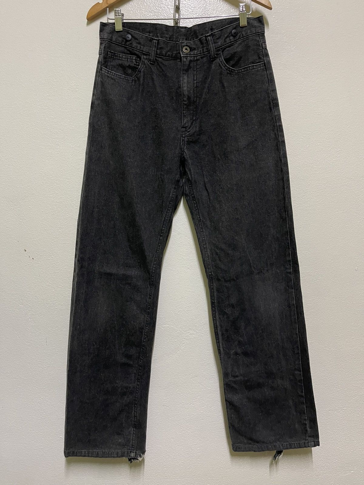 Japanese Brand Super Lovers Black Jeans Size US 31 - 1 Thumbnail
