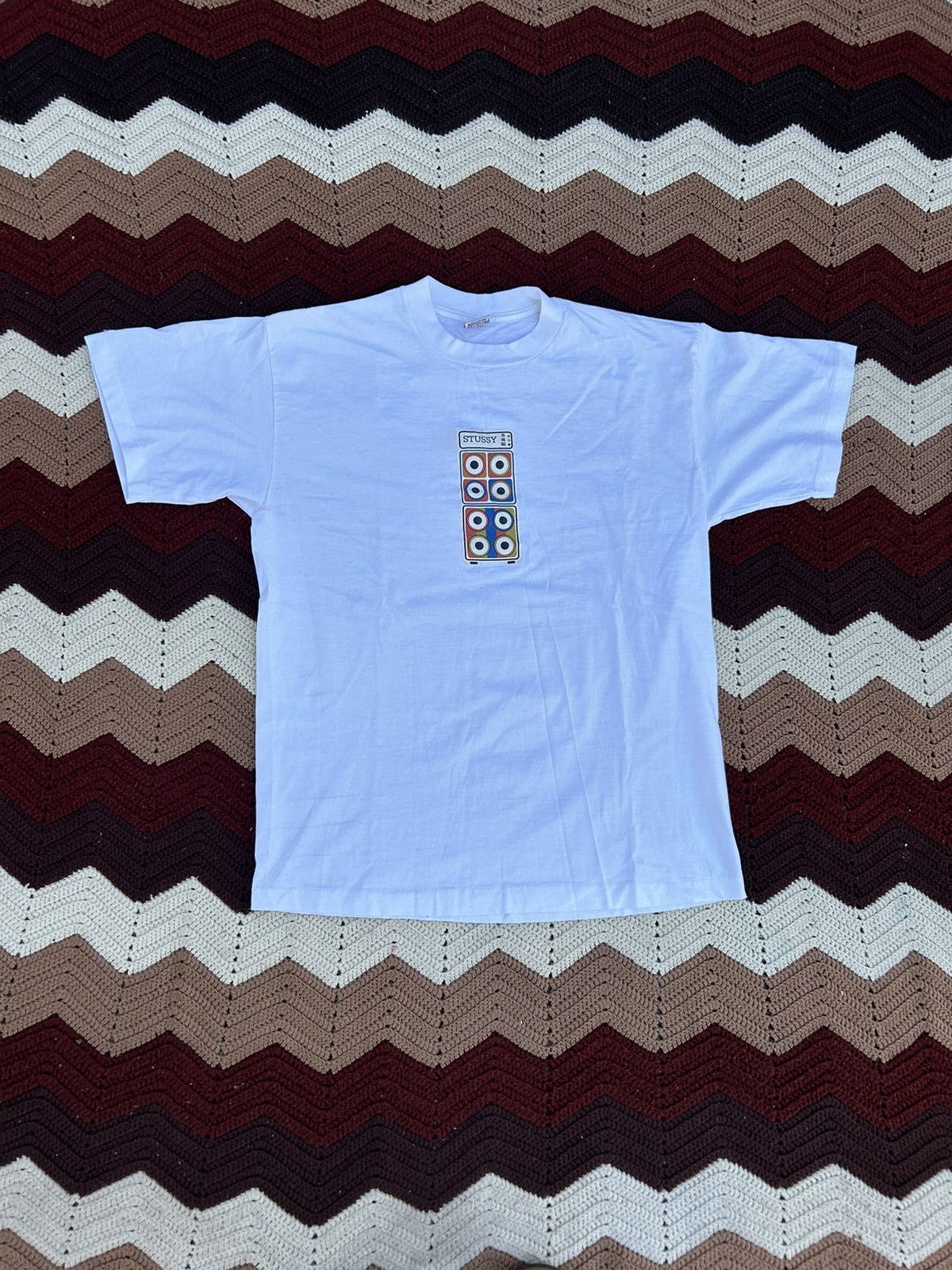 image of 90's Stussy Shirt in White, Men's (Size XL)