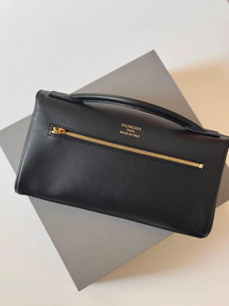 Balenciaga os11x0126 Size: OS / Bel Air Small Clutch on Strap in Black Size ONE SIZE - 4 Thumbnail