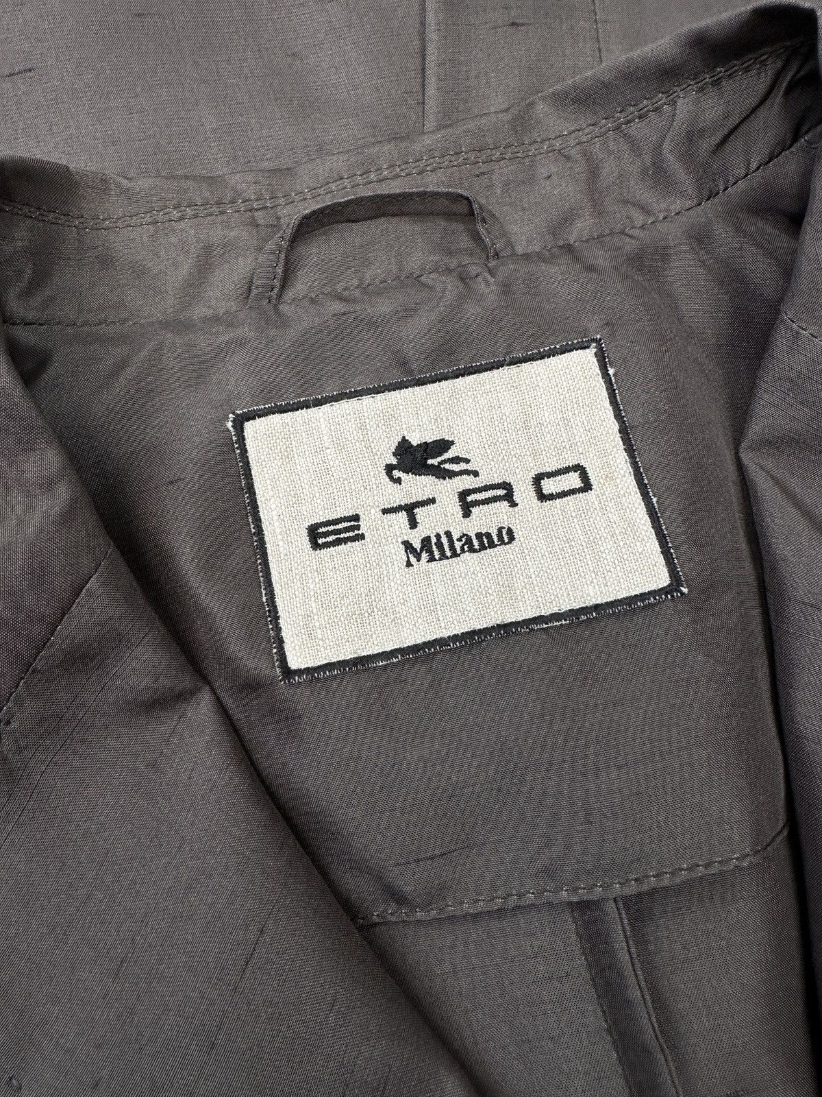 Etro ETRO Milano 100% Silk Dark Gray Blazer Jacket Women’s sz 42 Size M / US 6-8 / IT 42-44 - 4 Thumbnail