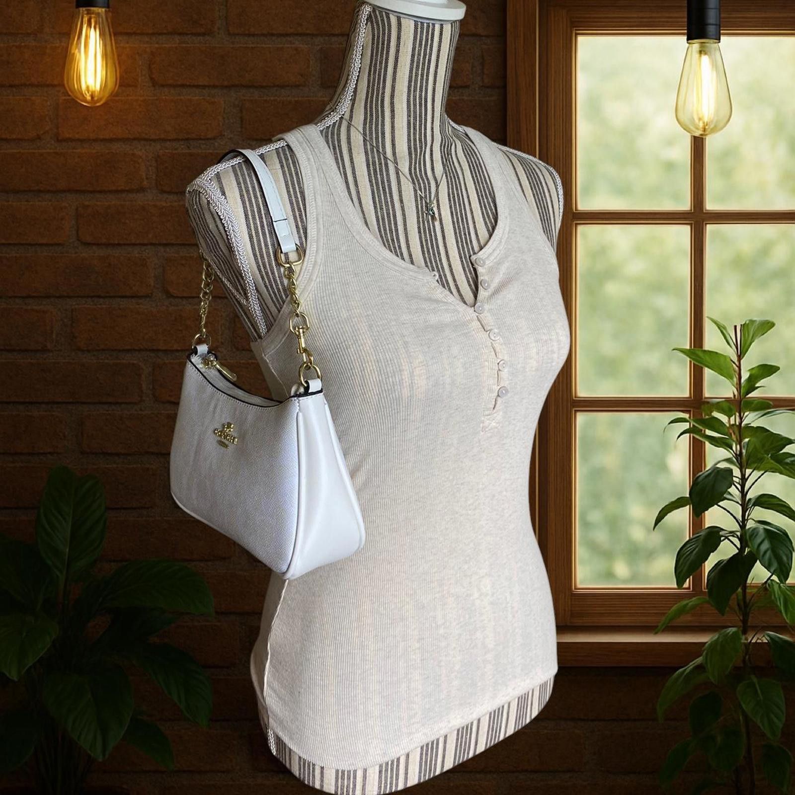 Other Cream and white vintage aerie tank top Size S / US 4 / IT 40 - 2 Thumbnail