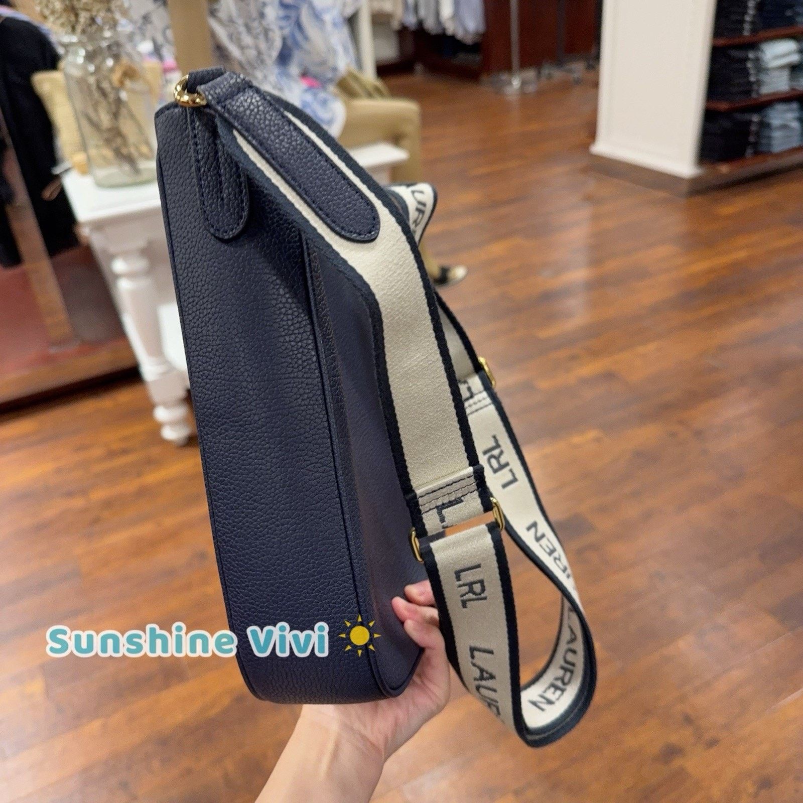 Polo Ralph Lauren NWT Lauren Ralph Lauren Cameryn Leather Small Crossbody Navy Size ONE SIZE - 2 Thumbnail