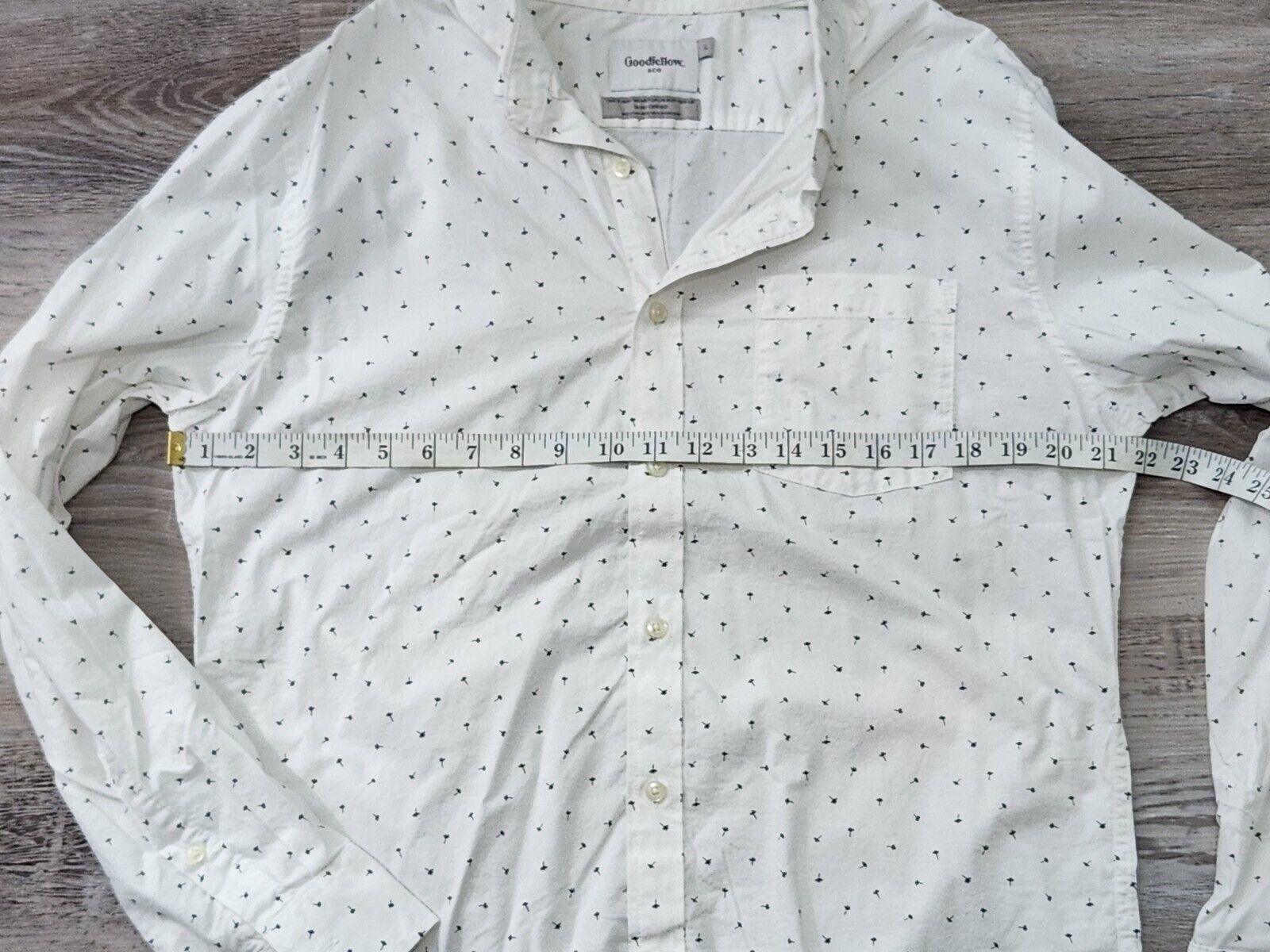 Designer Goodfellow Dress Shirt Mens Large White Dandelions Size US L / EU 52-54 / 3 - 4 Thumbnail