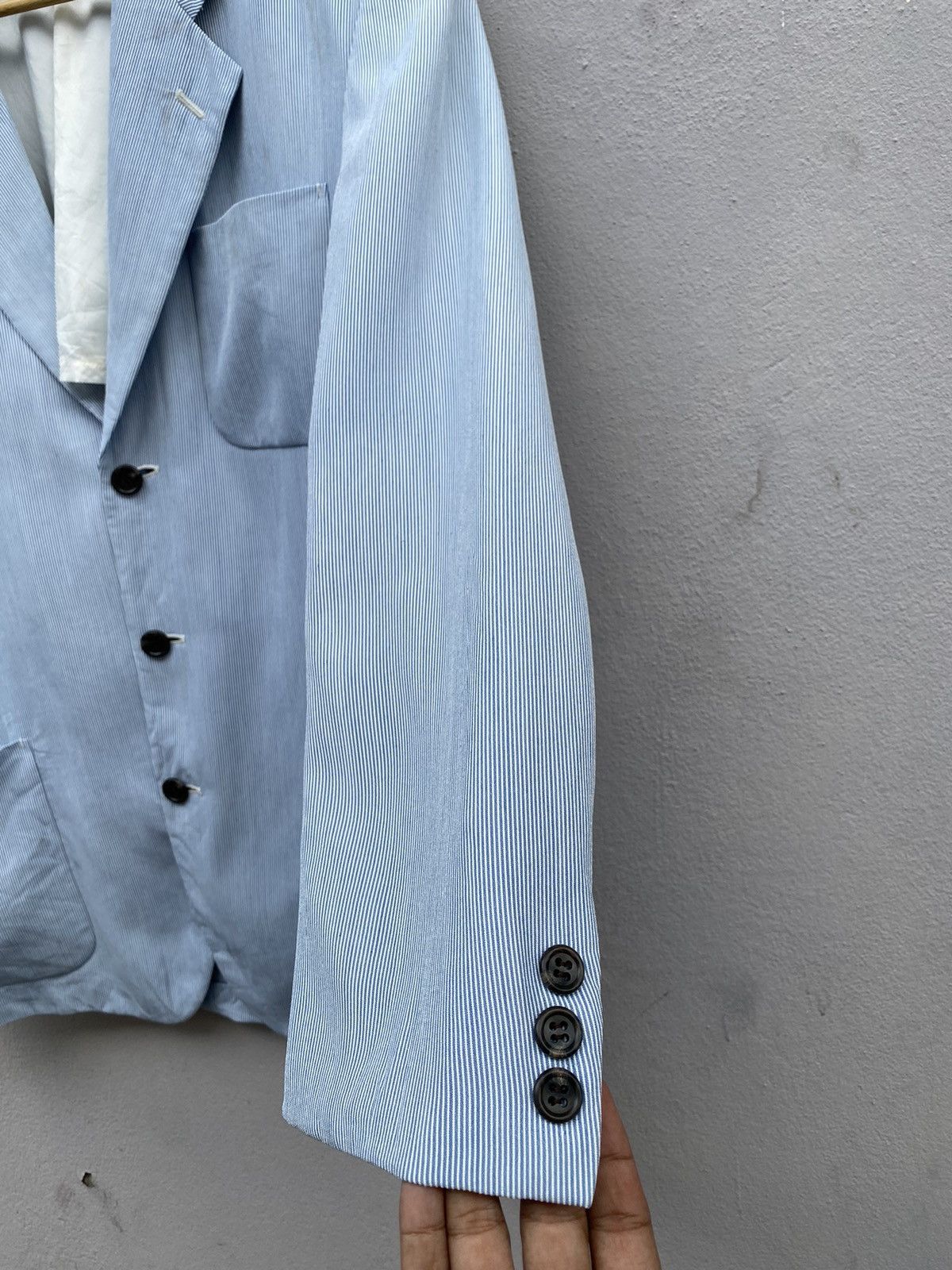 Christian Dior Monsieur Christian DIOR Monsieur Blue Pin Stripes Blazer Size 40L - 5 Thumbnail