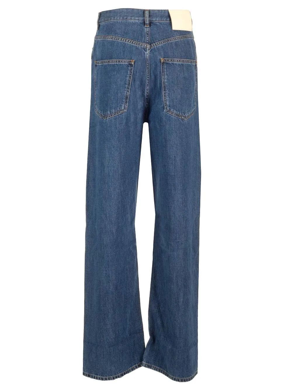 Valentino o1s22i1n0924 Baggy Cotton Lyocell Jeans in Blue Size 25" / US 0 / IT 36 - 2 Thumbnail