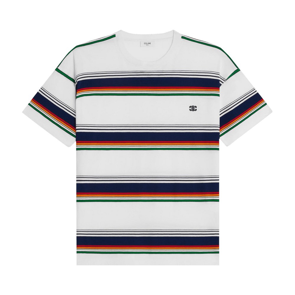 Celine o1bcso1str0326 2X4I807M T-Shirt in Off White Multicolor Size US M / EU 48-50 / 2 - 1 Thumbnail