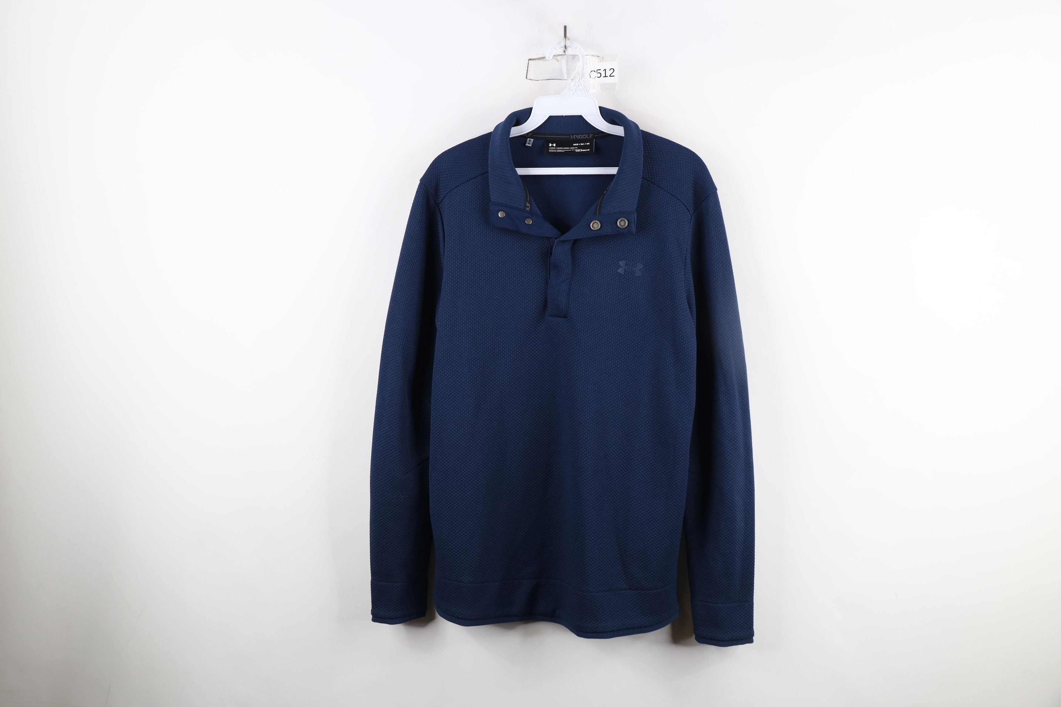 Under Armour × Vintage Under Armour ColdGear Thermal Knit Pullover Top Jacket Blue Size US M / EU 48-50 / 2 - 1 Thumbnail