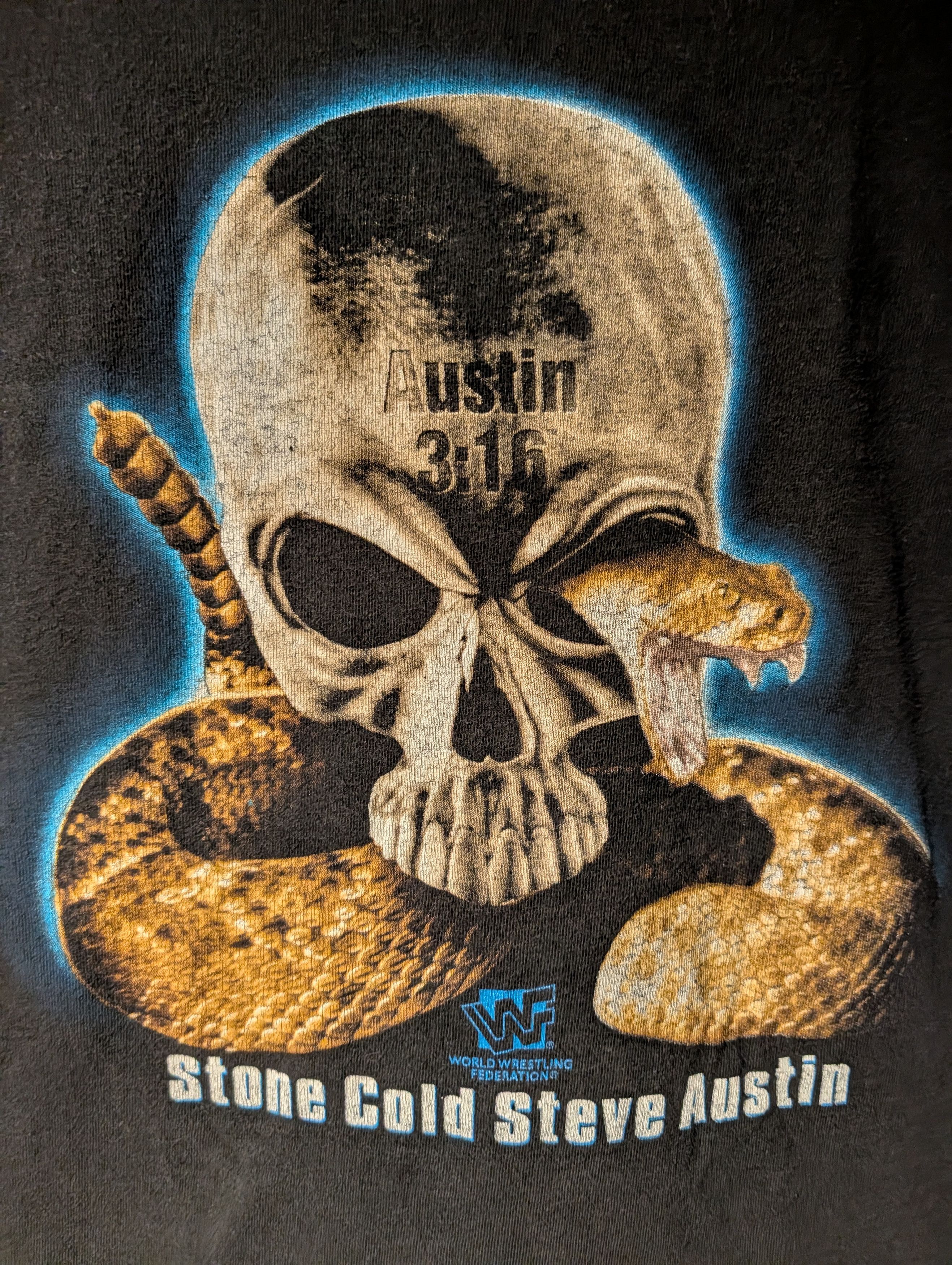 WWE Vintage Stone Cold Steve Austin T Shirt Youth XL Snake Skull Size US XL / EU 56 / 4 - 2 Thumbnail