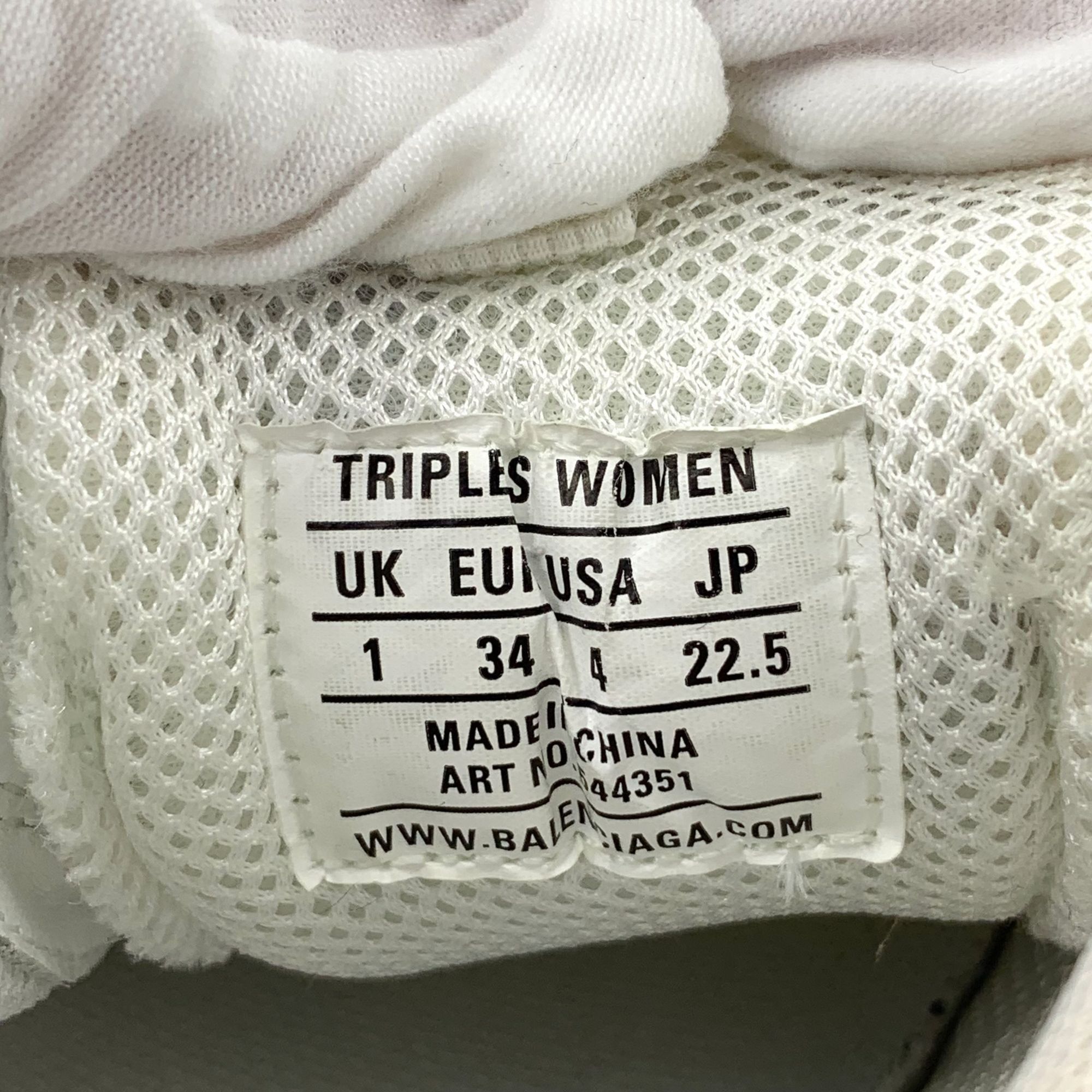 Balenciaga Balenciaga Triple S Womens Sneakers Size 34 Beige Lace-Up Me Size US 4 / IT 34 - 5 Thumbnail