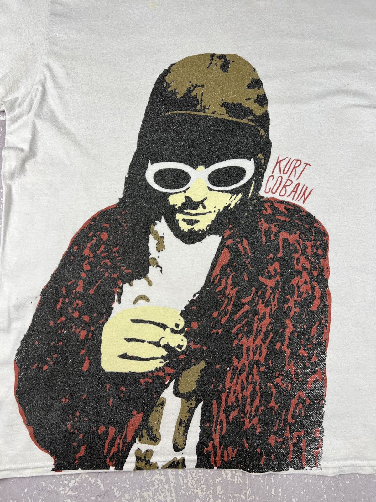 Nirvana Vintage Kurt Cobaine x Nirvana Big Face Portrait T Shirt Size US L / EU 52-54 / 3 - 3 Thumbnail