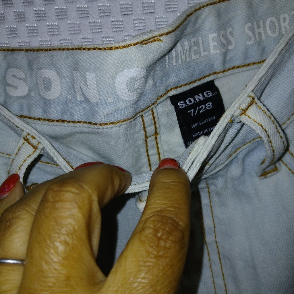 Song For The Mute Light Blue Distressed Women’s Denim Shorts Size 28" / US 6 / IT 42 - 6 Thumbnail